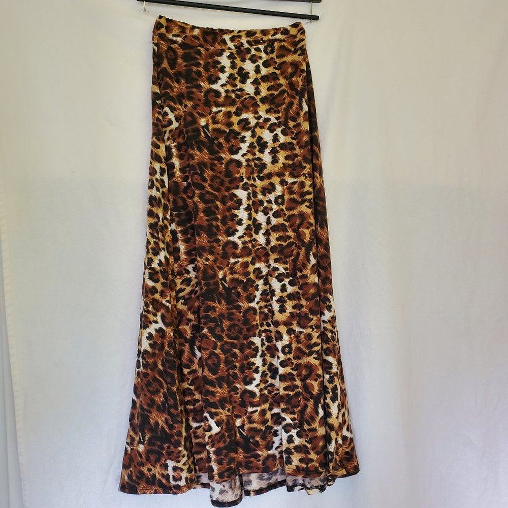 LulaRoe Leopard Maxi Skirt XS